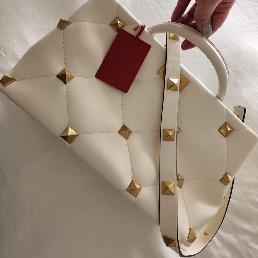 Valentino white rock stud bag